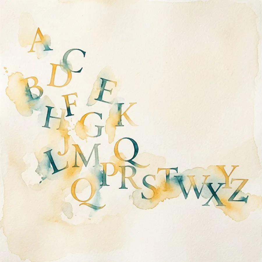 Watercolor illustration representing dyslexia